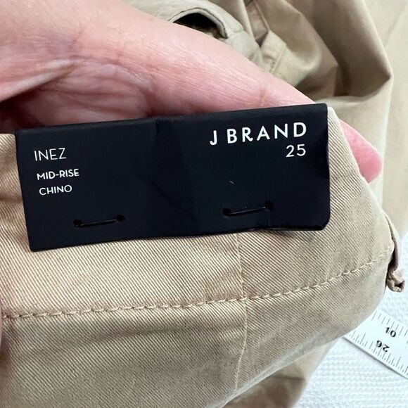 J Brand Inez Mid Rise Chino Khaki Pants Sz 25 NWT - Picture 4 of 10